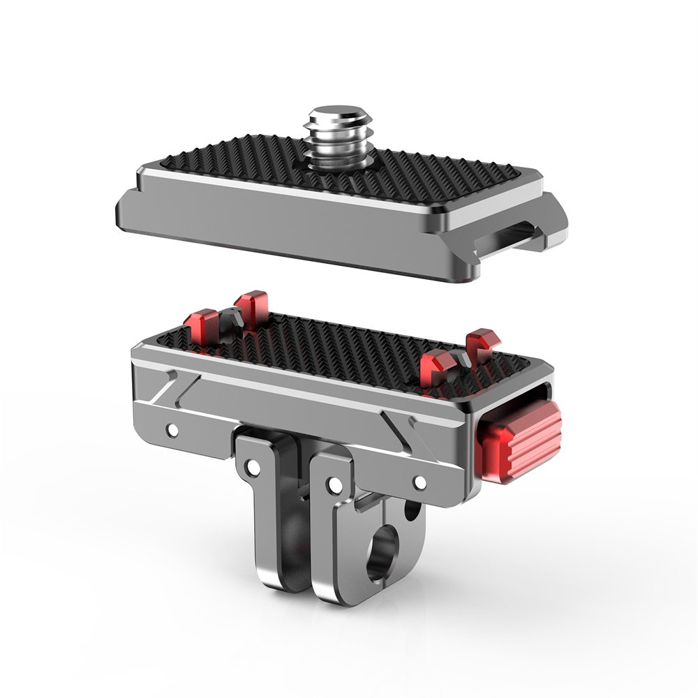 Camera Cage Baseplate - GoPro 12、Insta360 X4、X3、Ace/Ace Pro、ONE X2アクションカメラ用新型マグネット式クイックリリースアダプターベース、三脚アダプターマウントプレート
