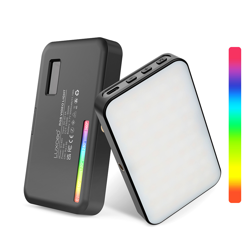 Video Led Light Panel - LUXCEO V10 PRO ビデオライト RGB パネルオンカメラライト写真撮影照明調光可能な