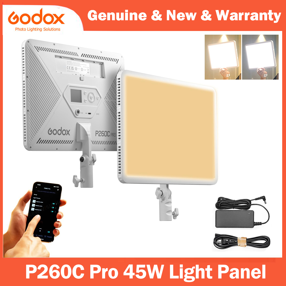 Video Led Light Panel - Godox P260C Pro LED ビデオライトパネル バイカラー