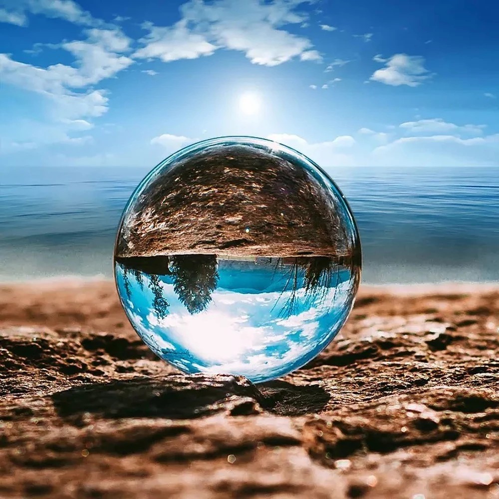 Lens Ball Crystal - 家の装飾用の透明なレンズ付きグローブ,水晶玉,写真撮影用のスタンドレンズボール,f5,30mm, 40mm, 50mm, 60mm, 70mm