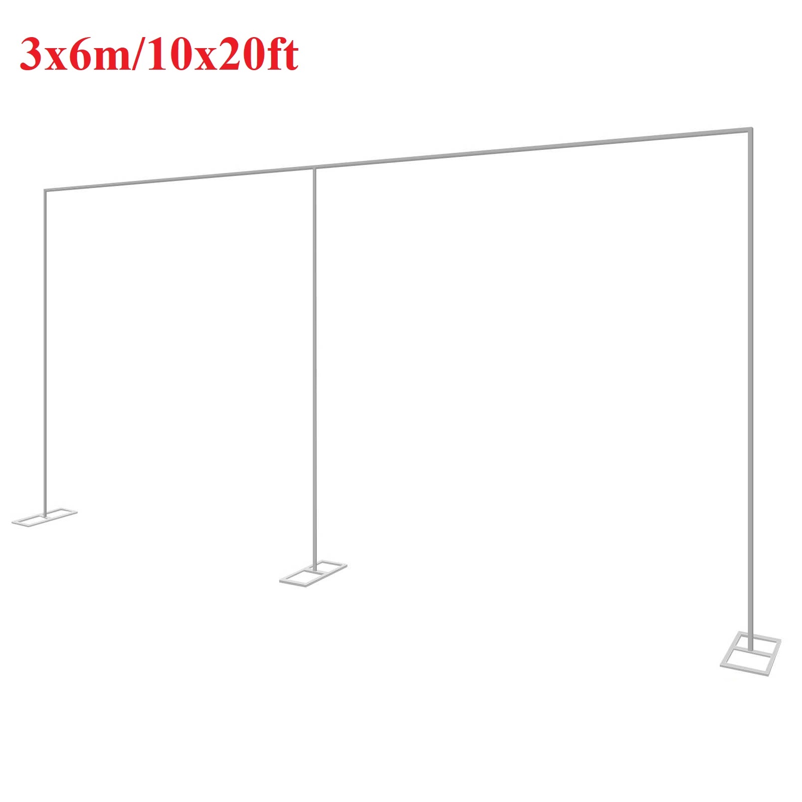 Photography Aesthetic - 3x6m/10x20ft メタルウェディングアーチスタンド高耐久写真撮影背景カーテンフレームバルーンフラワーデコレーションラック植物サポート