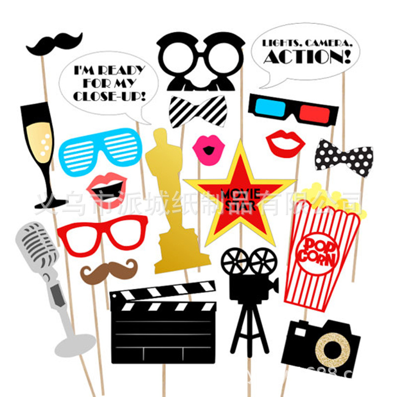 Photography Oscar - 1セット/33個クリエイティブ写真の小道具便利なオスカー映画写真の小道具絶妙な映画パーティーdiyの装飾のための写真