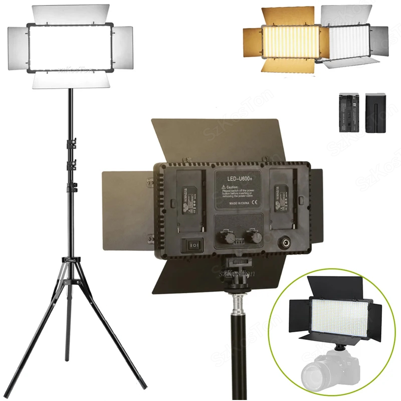 Video Led Light Panel - U800 u600 LEDフォトスタジオキット,写真パネル,ライブYouTubeビデオ用ランプ