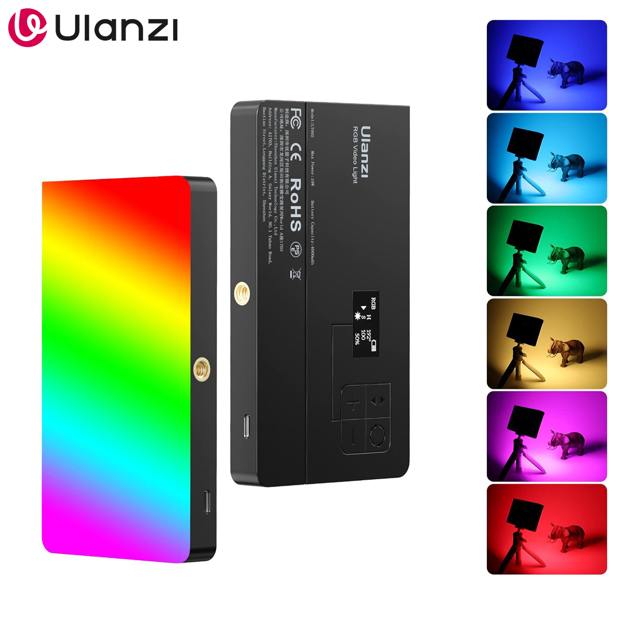 ULANZI LT002 RGBビデオライト、ポータブルLE - Video Led Light Panel のレビューと価格