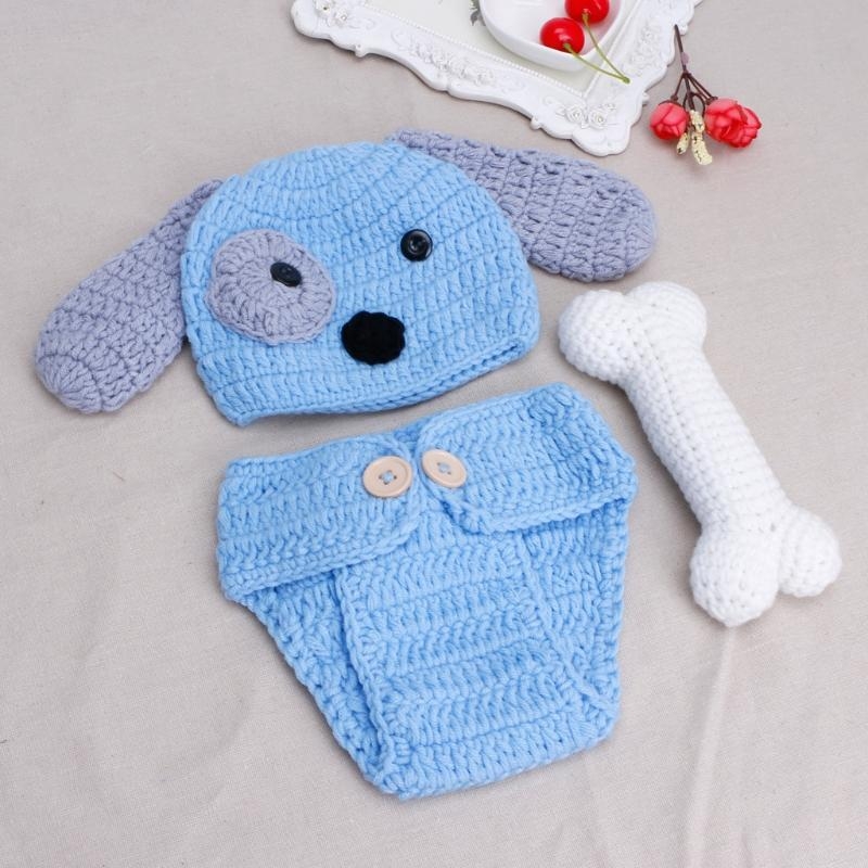 3 ピース/セット新生児写真撮影小道具帽子 + ニットショー - Photography Outfit のレビューと価格