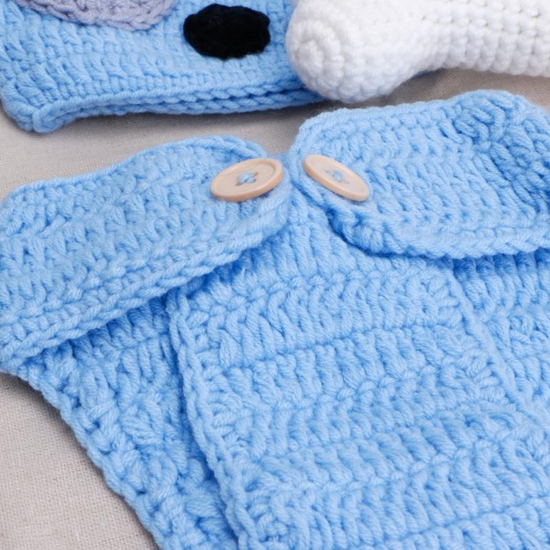 3 ピース/セット新生児写真撮影小道具帽子 + ニットショー - Photography Outfit のレビューと価格