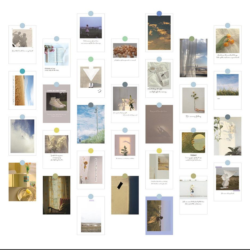 30枚入り インスタ映え リビングポスターステッカーセット  - Photography Aesthetic のレビューと価格