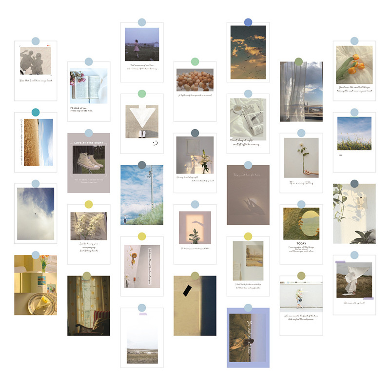 30枚入り インスタ映え リビングポスターステッカーセット  - Photography Aesthetic のレビューと価格