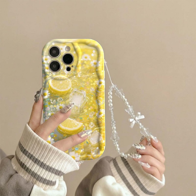 油絵レモンブロッサムアイスキューブ柄スマホケース Samsu - Photography Art のレビューと価格