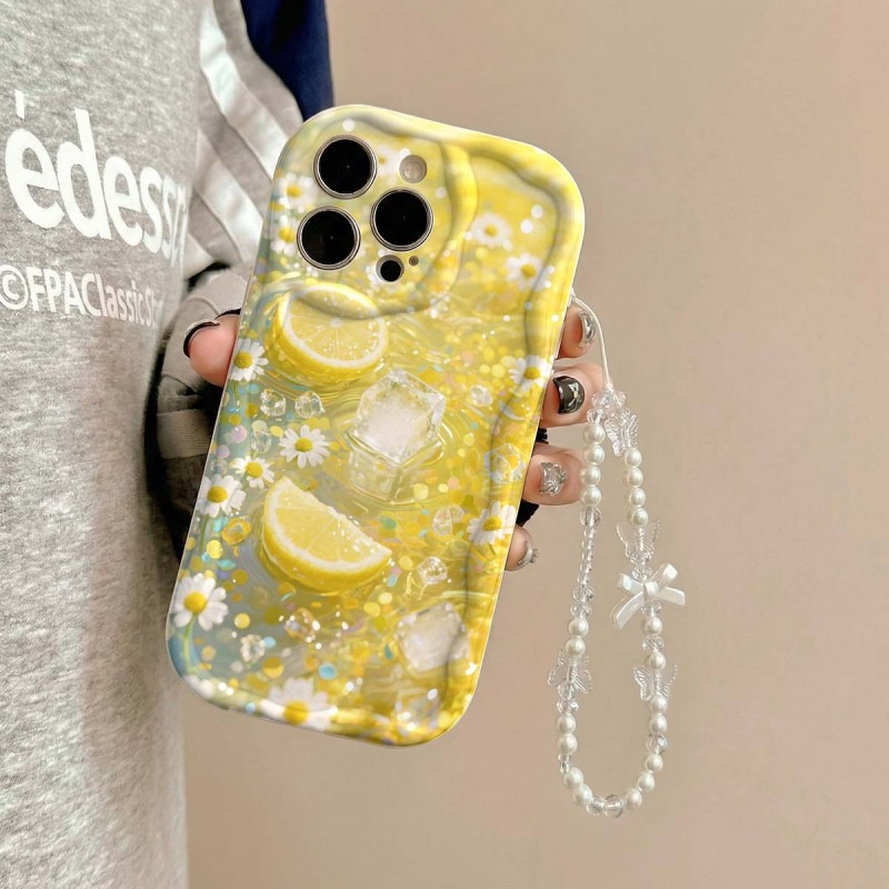 油絵レモンブロッサムアイスキューブ柄スマホケース Samsu - Photography Art のレビューと価格