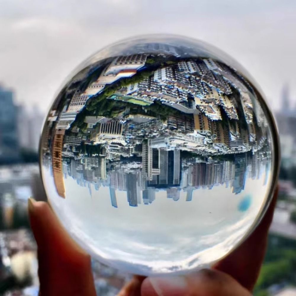 卓上装飾用丸型クリスタルガラス玉 透明で滑らかな風水球 ウル - Lens Ball Crystal のレビューと価格