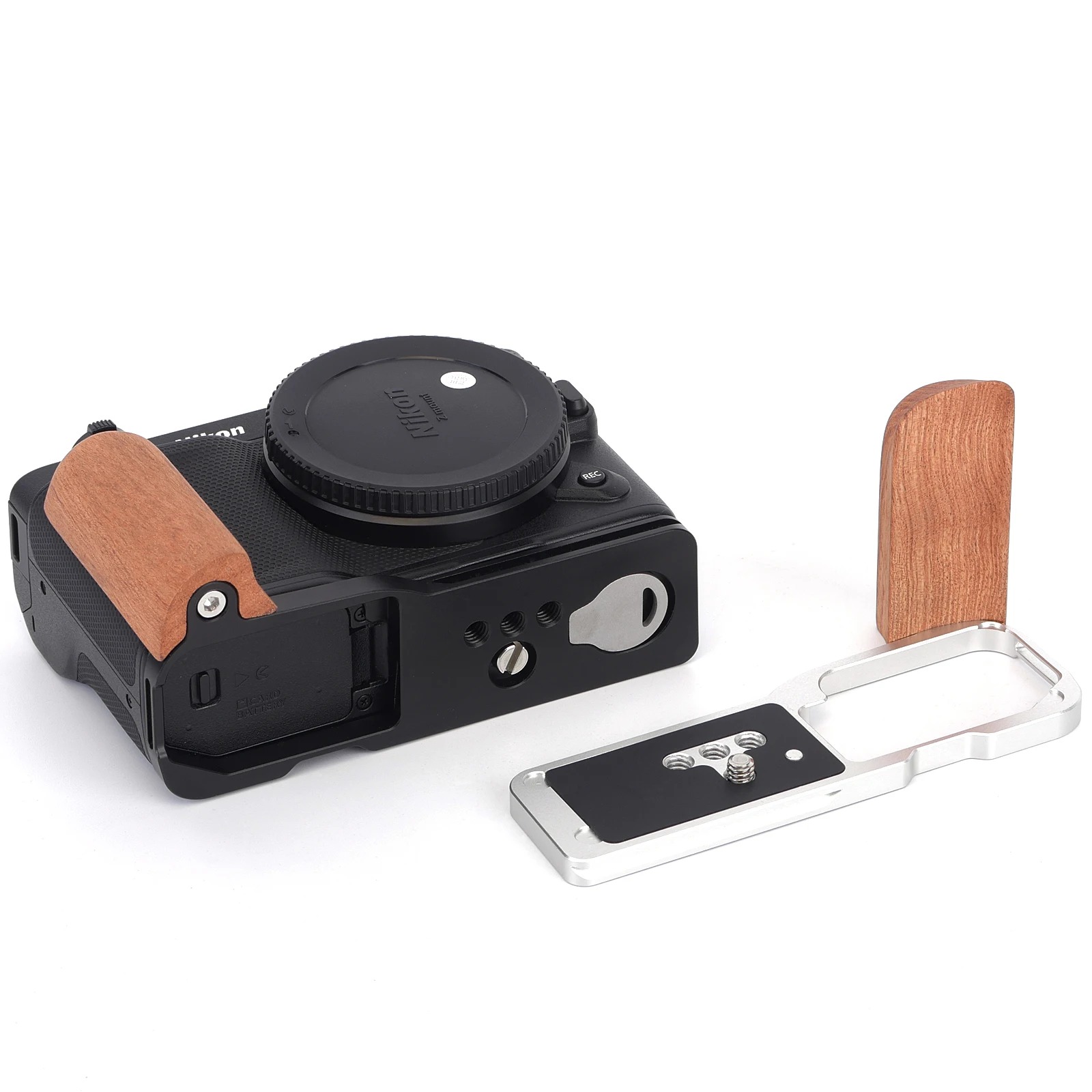 Nikon ZR カメラ用の最も適切な木製ハンドグリップ ア - Camera Cage Baseplate のレビューと価格