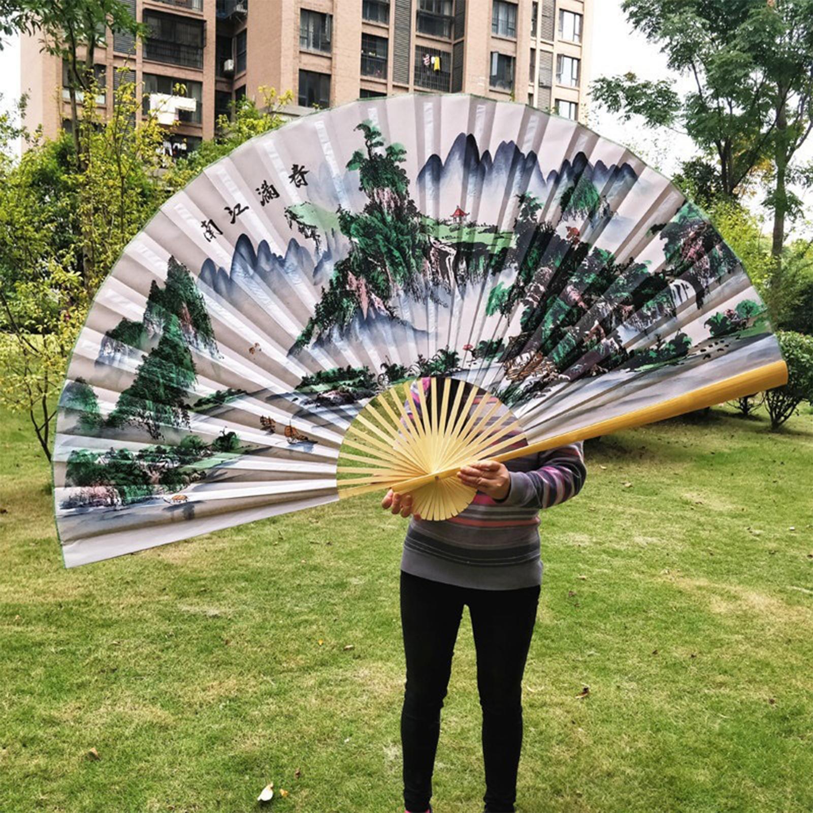 巨大壁掛け扇子 90x160cm 伝統的な中国風折りたたみ装 - Photography Aesthetic のレビューと価格