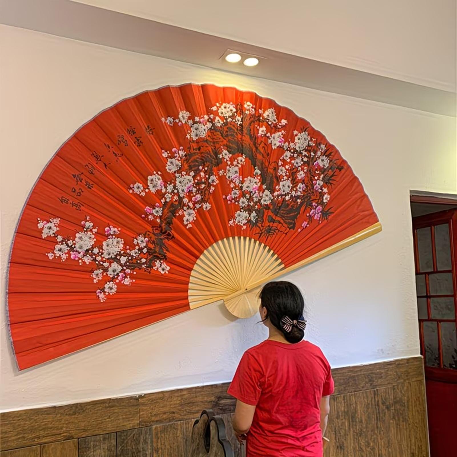 巨大壁掛け扇子 90x160cm 伝統的な中国風折りたたみ装 - Photography Aesthetic のレビューと価格