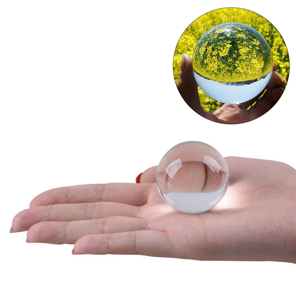 4cmクリアクリスタルボール球体、写真撮影用小道具、ユニーク - Lens Ball Crystal のレビューと価格