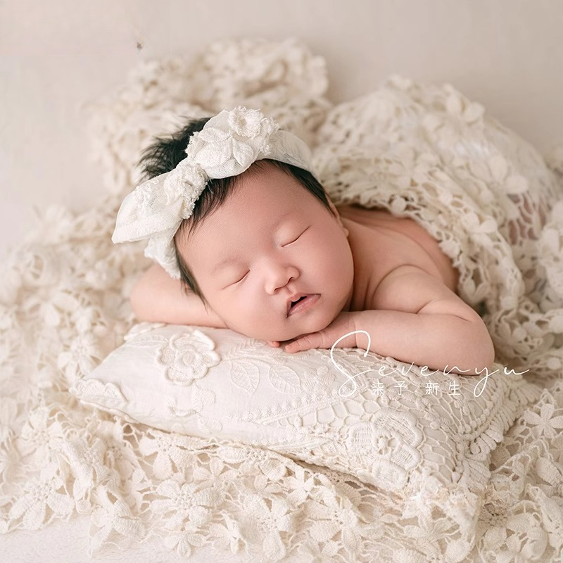 新生児写真撮影用小道具 女の赤ちゃん用 ホワイト背景 花柄ヘ - Photography Outfit のレビューと価格