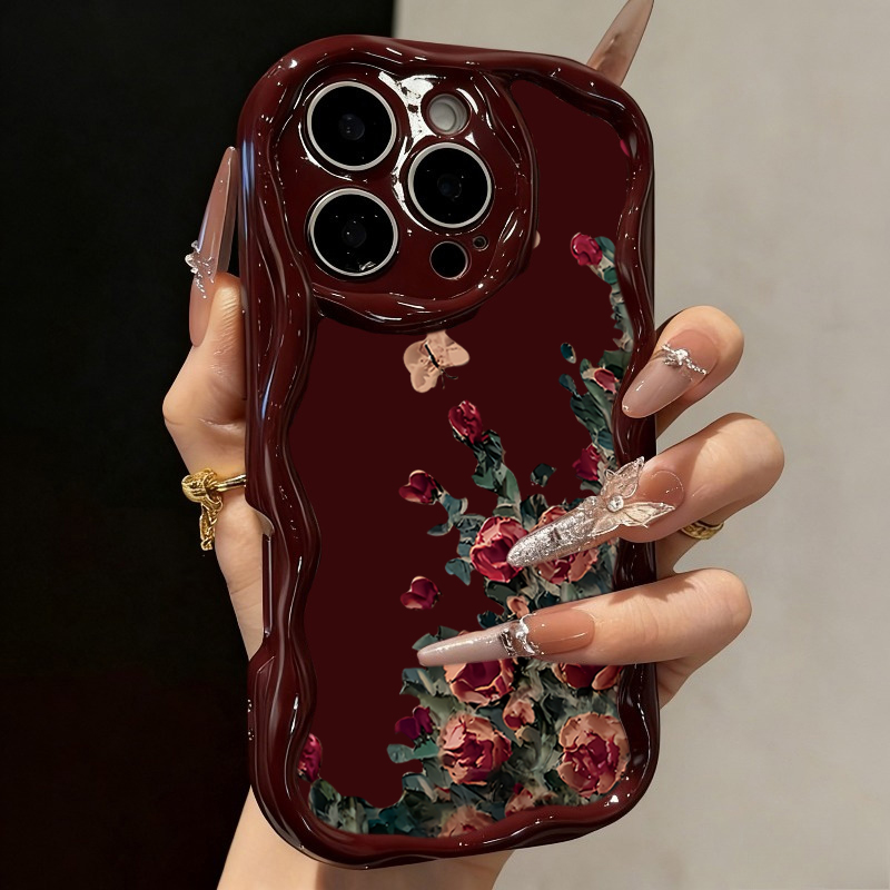 レトロな油絵風花柄スマホケース iPhone 17 16 1 - Photography Art のレビューと価格