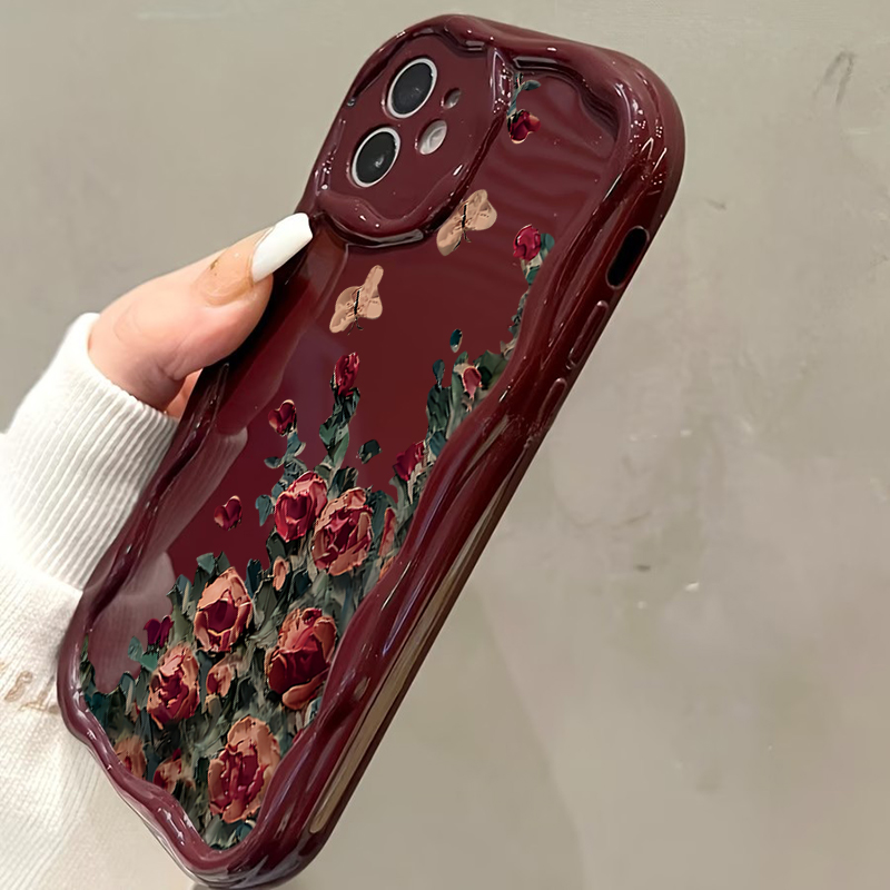 レトロな油絵風花柄スマホケース iPhone 17 16 1 - Photography Art のレビューと価格