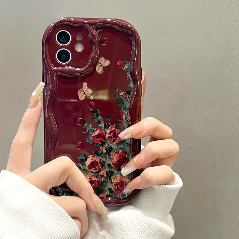 レトロな油絵風花柄スマホケース iPhone 17 16 1 - Photography Art のレビューと価格